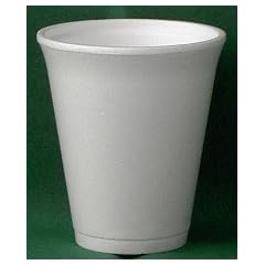 50x Gl�hweinbecher weiss 200ml 80x90mm aus Styropor