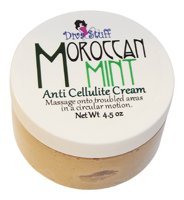 Moroccan Mint Scented Anti Cellulite Cream with Indian Ginseng, Oregano, Horsetail, Juniper Berry, Coffee, Caffeine and More,By Diva Stuff