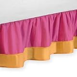 Pink and Orange Butterfly Bed Skirt for Crib and Toddler Bedding Sets by JoJo Designs