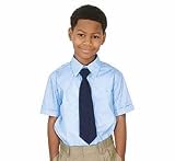 French Toast School Uniforms Boys' Short Sleeve Dress Shirt (White, Light Blue or Yellow; Regular or Husky Sizes)