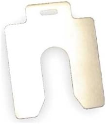 MAUDLIN PRODUCTS Slotted Shims - Length: 5" Slot: 1-5/8" Width: 5" Thickness: .025" Series: 300 Series Package Qty: 10