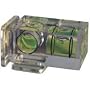 Jobu Design Dual Axis Clear Bubble Level with Easy See Green Fluid.