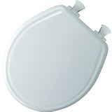 Bemis 600E2 (Mayfair 48E2) Slow Close Toilet Round Seat with Lift Off Hinge, White Wood