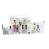 Clinique Travel Set: Foaming Cleanser 30ml + Repairwear Laser Focus 15ml + Mascare 3.4ml + Eye Shadow Trio + Gel Blush #02 + Chubby Stick #07 + 2 Bags - 6pcs+2bags