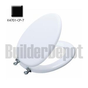 KOHLER K-4701-CP-7 Kathryn Toilet Seat, Black Black