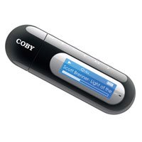 Coby USB-Stick MP3 Player with LCD and FM Radio, Black, #MP305-512 - 1Ea