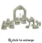 Irish Celtic Nativity Set - 10-Piece Set