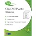 Neo Media CD/DVD Plastic Wallets - 100 Micron - High Quality - (100x Pack)