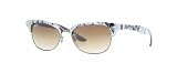 Ray Ban Sunglasses RB4132 Cathy Clubmaster 835 51 Violet Top White Grey Black Crystal Brown Gradient 52mm