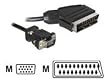 DeLOCK 65028, N�quel, VGA (D-Sub), SCART (21-pin), 2 m