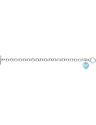 Sweethearts® Enamel Heart Charm Bracelet Sterling Silver " Crazy 4U " 85511