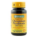 Chromium Picolinate 200mcg - Yeast Free, 100 tabs,(Good N' Natural)