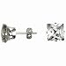 3x3mm C.Z. Diamond Princess Cut Stud Earrings 3x3mm C.Z. Diamond Princess Cut Stud Earrings