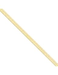 14k Gold 4.0mm Silky Herringbone Chain 7 Inches