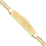 14K Atlanta Falcons Large Satin Id Anchor Bracelet