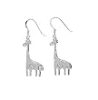 Sterling Silver CZ Fashion Earrings - Giraffe