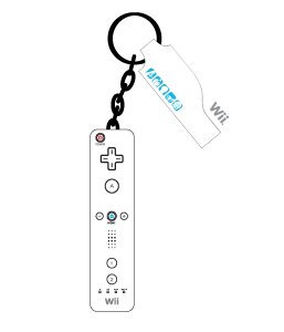 Nintendo Wii Rubber Controller Keychain 96-425