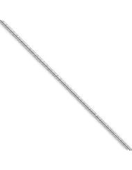 14k Gold White Gold 1.6mm Round Snake Chain 8 Inches
