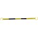 Accuform Signs FBC602 Molded Plastic Portable Traffic Cone Barrier Bar, 4' to 6.5' Expandable Length, Black/Yellow