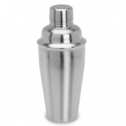 Click here to buy Shaker (stainless steel) (8H x 3.5W x 3.5D) by Blomus.