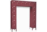  : Penco Locker 16 Person 72x18x72 16 Doors Assembled Burgundy