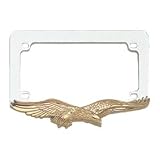 3D Flying Golden Eagle Motorcycle Bike Chrome License Plate Frame 