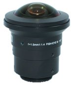 Stardot LEN-3M1.5MMCS 3MP IR 1.5mm 187° Fisheye Lens, CS, 1/2 