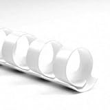 Plastic Binding, 1/2Diameter, 85-Sht Cap, 100/BX, White (GBC4000062)