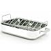 blinQ 14 Inch x 10 Inch Roaster Pan with Rack Simply White