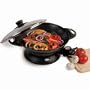 Maxi-Matic EWK-606 Elite Gourmet 5-Quart Cast Nonstick Electric Wok with Glass Lid, Black