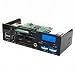 サイズ コンパネ1.2号-黒 CONPANE1.2-BK: 5インチベイ用15in1カードリーダー+2チャンネルファンコン+各種I/Oコネクタ。microSD/miniSD/MS DUO系直差し対応モデル。