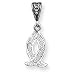 Sterling Silver Filigree Ichthus (Fish) Pendant with 20 inch Sterling Silver chain