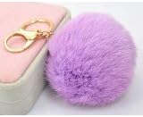 MMDNI With plush rabbit fur ball keychain bag pendant ornaments cute fur