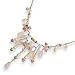 Sterling Silver Rose Crystal Rose Quartz Pink Pearl Necklace - 16 Inch - Lobster Claw