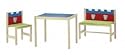 roba 50714 - Kindersitzgruppe Schlo&szlig;, Stuhl: Sitzh 30 cm, 52 x 32,5 x 29,5 cm, Bank: Sitzh 30 cm, 52 x 58 x 29,5 cm, Tisch: 49 x 57 x 46,5 cm