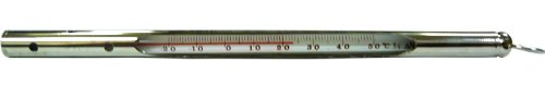 棒状温度計（赤液）_30cm用金属ケース：【測量用品】：401-0077