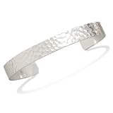 Hammered Silver Cuff Bracelet