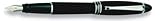 Aurora Ipsilon Satin Black Fine Point Fountain Pen - AU-B10N-F