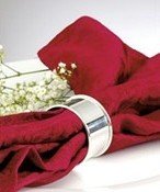 Set of 2, Plain Design Sterling Silver Napkin Rings 1-3/4 diameter, 1"" wide