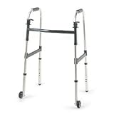 Dual-Release Walker with 3 Fixed Wheels