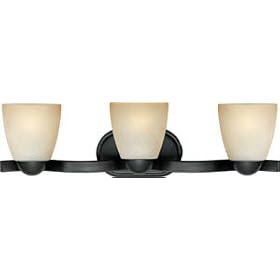 Quoizel NS8603HO Norris 7-Inch 3-Lights Bath Fixture with Frosted Cirrus Glass, Harbor... by Quoizel