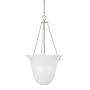 Thomas Lighting SL8914-78 Bells - Three Light Foyer, Brushed Nickel Finish with Etched Glass