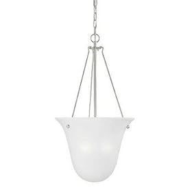 Thomas Lighting SL8914-78 Bells - Three Light Foyer, Brushed Nickel Finish with Etched Glass