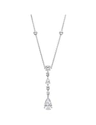 Genuine IceCarats Designer Jewelry Gift Sterling Silver Cubic Zirconia Necklace. Necklace Cubic Zirconia Necklace Cubic Zirconia Necklace In Sterling Silver