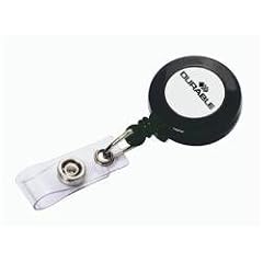 Durable 815258 Ausweishalter mit Aufrollmechanismus, L�nge: 60 cm, anthrazit, 10 St�ck