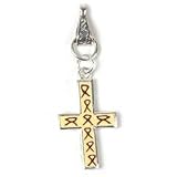 All Gold Ribbon Cross Pendant