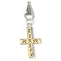 All Gold Ribbon Cross Pendant