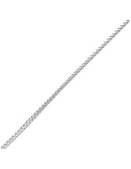 22 Inch Rhodium Plated Sterling Silver Franco Chain Necklace
