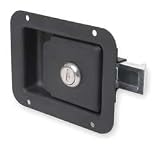 Battalion 1XPB8 Paddle Latch, Black, H 3 5/8 In