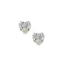 9ct Yellow Gold CZ Heart Earrings - G00010 - 6.5 mm x 6.5 mm